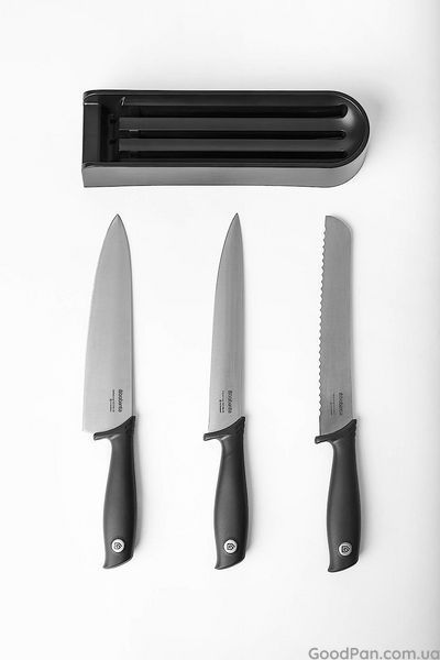 Набор кухонных ножей на подставке Brabantia Tasty 3 шт 123023 фото