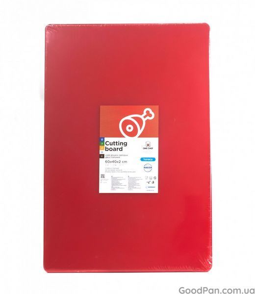 Дошка обробна One Chef двостороння LDPE 60&times;40&times;2 см, червона 113019 фото