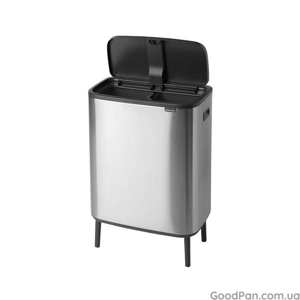 Відро для сміття Brabantia Touch Bin Bo Hi 2х30 л, матова сталь із захистом від відбитків 130649 фото