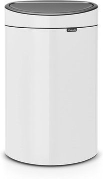 Відро для сміття Brabantia Touch Bin New 40 л, біле 114984 фото