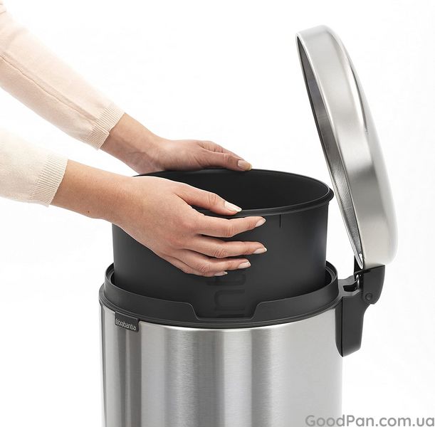 Відро для сміття Brabantia Pedal bin 20 л, матова сталь із захистом від відбитків 111907 фото