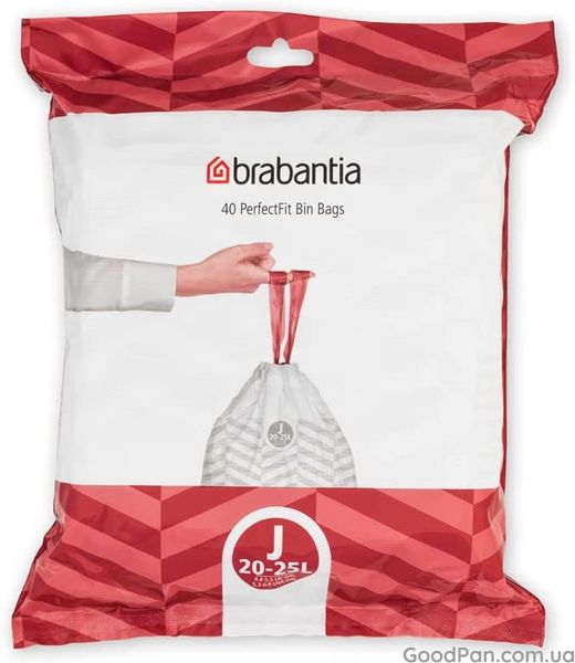 Набір пакетів для сміття Brabantia - J (20-25 л), 40 шт 115608 фото