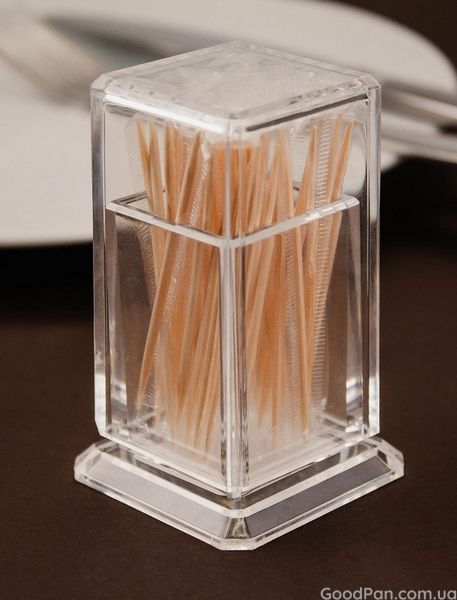 Підставка для зубочисток з кришкою із акрилу One Chef, 3.8&times;3.8&times;7.5 см 604031 фото