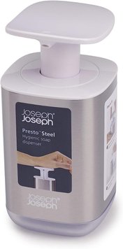 Диспенсер для жидкого мыла стальной Joseph Joseph Presto 0.35 л, белый 70532 фото