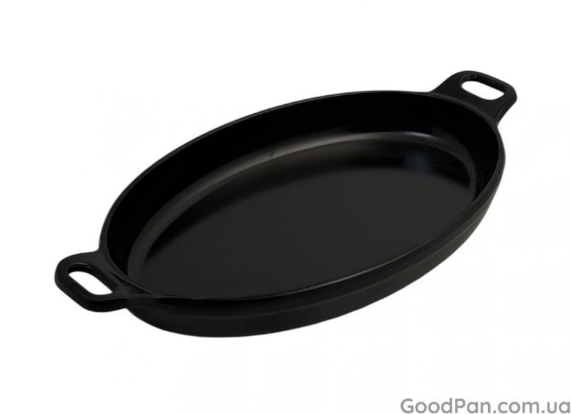 Пательня овальна для подачі з меламіну One Chef чорна матова, 21&times;14 см 606041 фото