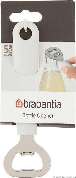 Открывалка для бутылок Brabantia Tasty 16 см, белая 121807 фото