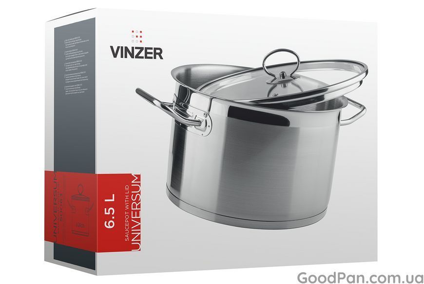 Каструля матова з кришкою Vinzer Universum 24 см, 6.5 л 50064 фото