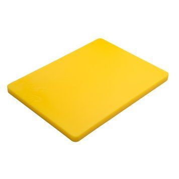 Профессиональная разделочная доска 400х300х20 мм FoREST Basic line (HDPE), с противоскользящими ножками, HACCP желтая 413420 фото