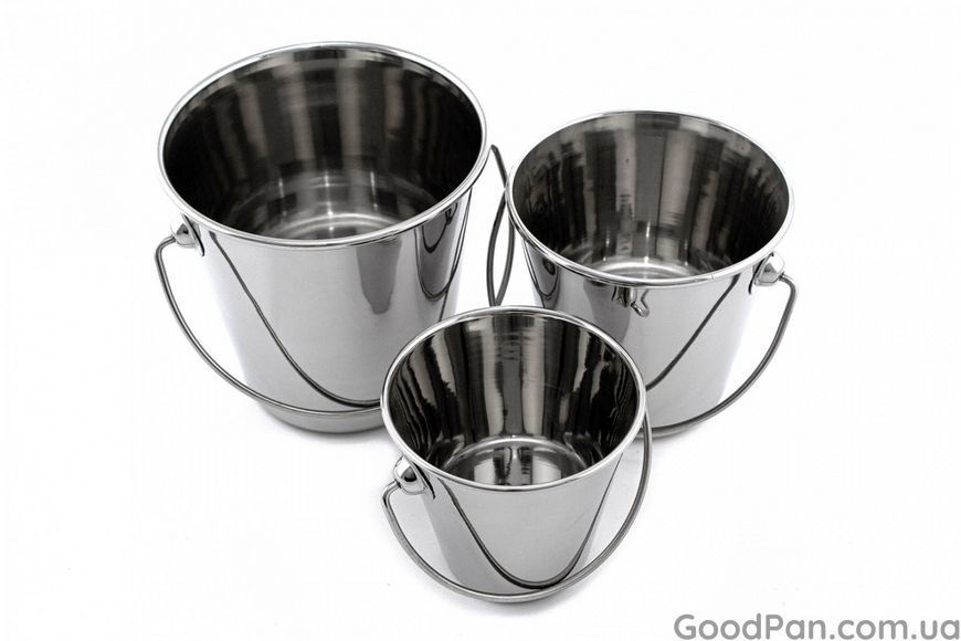 Мини-ведерко с ручкой из нержавеющей стали One Chef 170 мл, 7.5 см 609114 фото