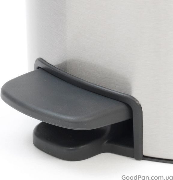 Ведро для мусора Brabantia Pedal Bin 5 л, стальное-матовое 112645 фото