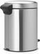 Ведро для мусора Brabantia Pedal Bin 5 л, стальное-матовое 112645 фото 4