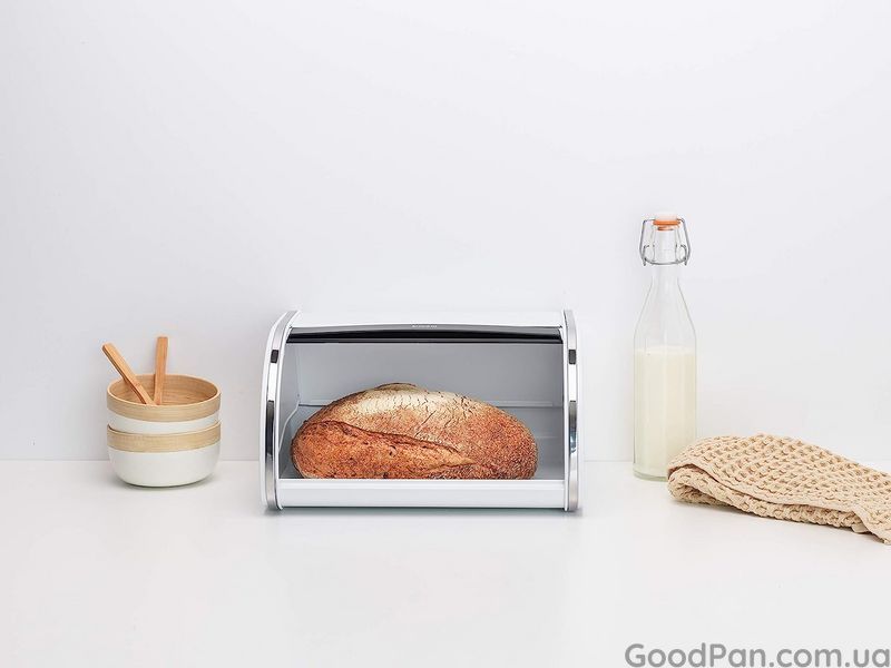 Хлебница Brabantia Roll Top со сдвигающейся крышкой 26.5x31.6x17.3 см, белая 306044 фото