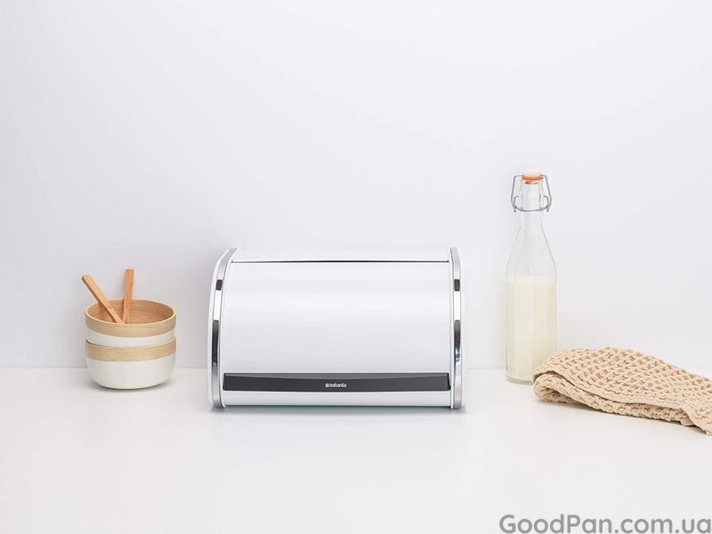 Хлебница Brabantia Roll Top со сдвигающейся крышкой 26.5x31.6x17.3 см, белая 306044 фото