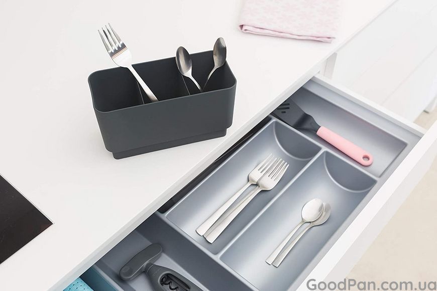 Сушарка для посуду Brabantia 12. 6x20x46.3 см, темно-сіра 117268 фото