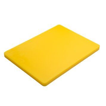 Профессиональная разделочная доска 600х400х20 мм FoREST Basic line (HDPE), с противоскользящими ножками, HACCP желтая 414620 фото