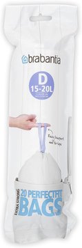 Набір пакетів для сміття Brabantia - D (15 - 20 л), 20 шт 246760 фото