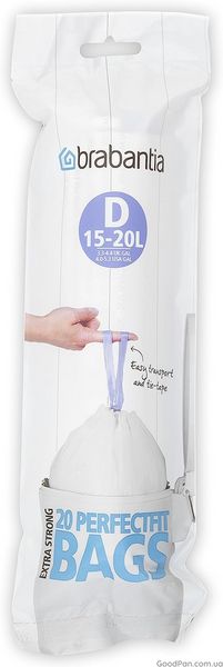 Набір пакетів для сміття Brabantia - D (15 - 20 л), 20 шт 246760 фото