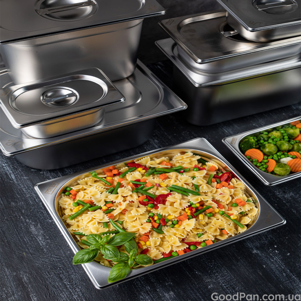 Гастроемкость FoREST FOOD line GN 1/2, нержавеющая сталь 304 AISI, глубина 40 мм 231240 фото