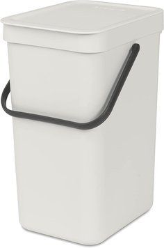 Ведро для мусора Brabantia Sort & Go 12 л, светло-серое 213281 фото