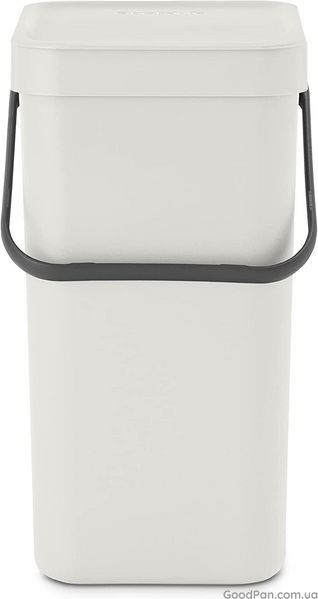 Ведро для мусора Brabantia Sort & Go 12 л, светло-серое 213281 фото