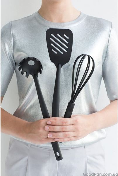Лопатка кухонна маленька Brabantia Black Line 25 см, чорна 365263 фото