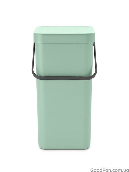 Ведро для мусора Brabantia Sort & Go 16 л, мятное 211867 фото
