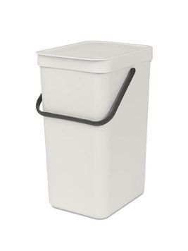 Ведро для мусора Brabantia Sort & Go 16 л, светло-серое 213465 фото