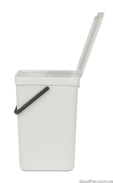 Ведро для мусора Brabantia Sort & Go 16 л, светло-серое 213465 фото