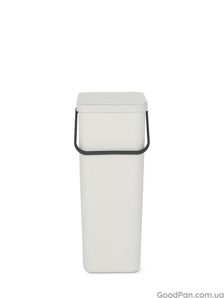 Ведро для мусора Brabantia Sort & Go 40 л, светло-серое 214424 фото