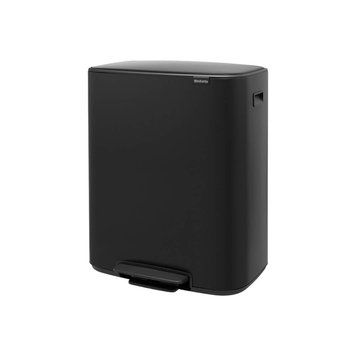 Ведро для мусора двухсекционное Brabantia Bo Pedal Bin 2x30 л, черное 211508 фото