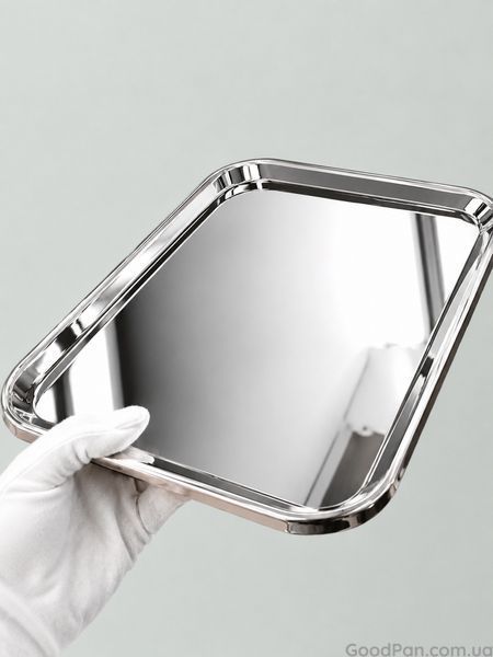 Таця прямокутна з нержавіючої сталі One Chef 31х23х1 см 514001 фото