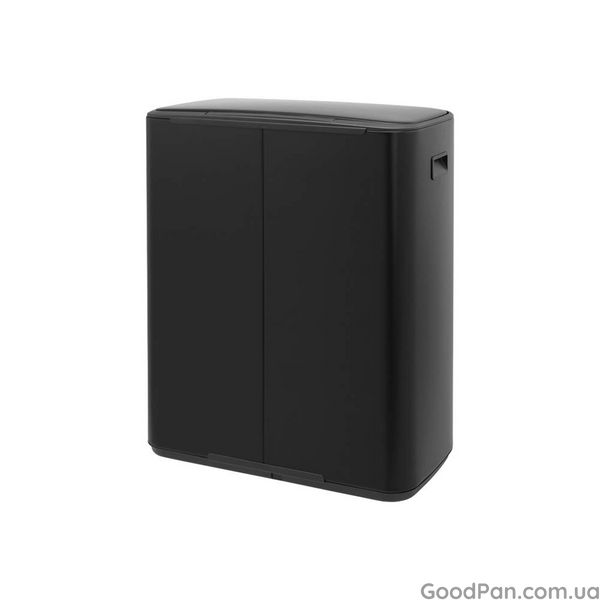 Відро для сміття двосекційне Brabantia Bo Pedal Bin 2x30 л, чорне 211508 фото