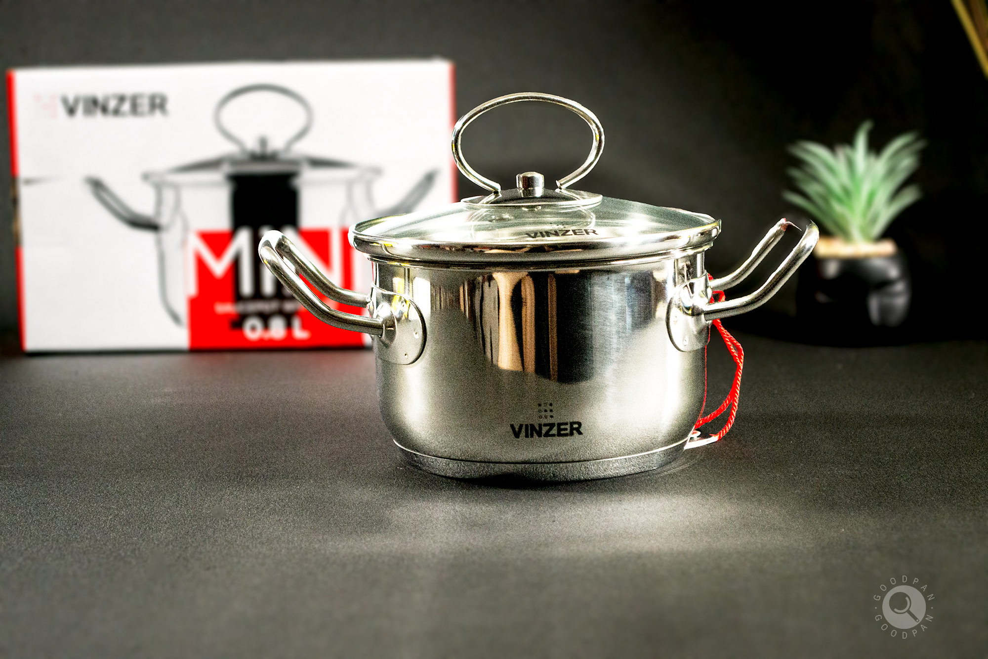 Кастрюля глянцевая с крышкой Vinzer Mini